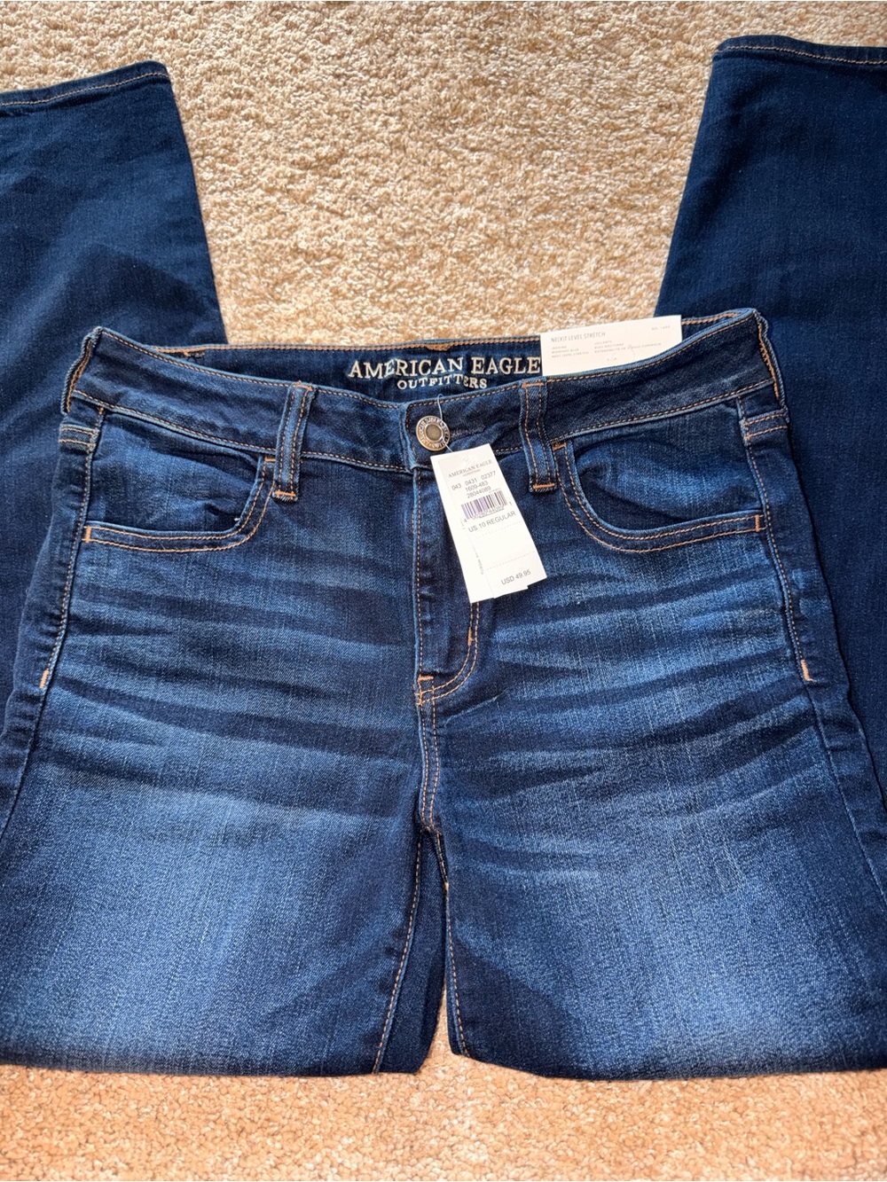 American Eagle Womens Dark Blue low rise Jeggings